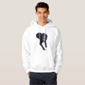 Schwarzes Labrador-Lächeln Hoodie (Vorne ganz)