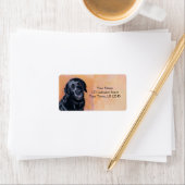 Schwarzes Labrador Lächeln im Licht Adressaufkleber (Insitu)