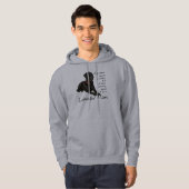 Schwarzes Labrador-Mama-Shirt Hoodie (Vorne ganz)