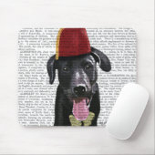 Schwarzes Labrador mit Fez Mousepad (Mit Mouse)