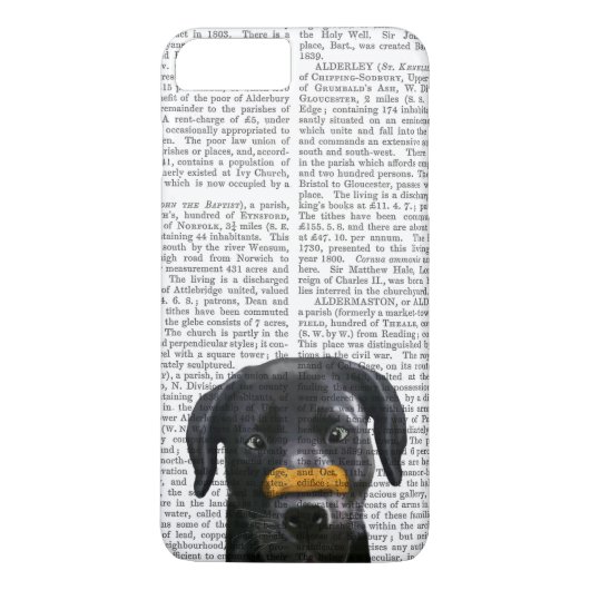 Schwarzes Labrador mit Knochen auf der Nase Case-Mate iPhone Hülle (Rückseite)