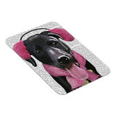 Schwarzes Labrador mit Ohrmuscheln Magnet (Rechte Seite)