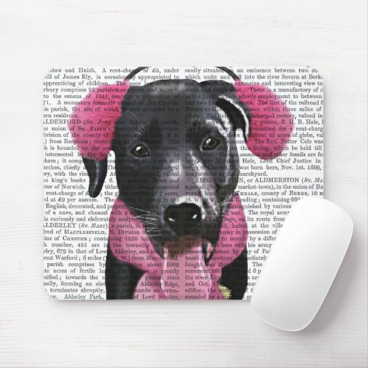 Schwarzes Labrador mit Ohrmuscheln Mousepad (Mit Mouse)