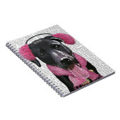 Schwarzes Labrador mit Ohrmuscheln Notizblock (Rechte Seite)