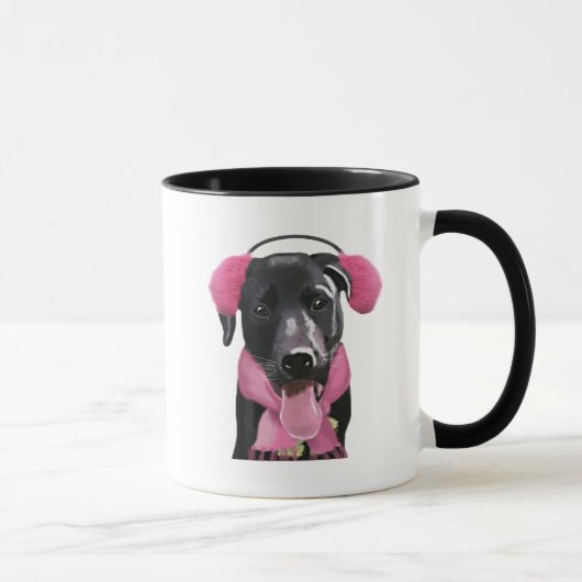 Schwarzes Labrador mit Ohrmuscheln Tasse (Rechts)