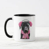 Schwarzes Labrador mit Ohrmuscheln Tasse (Links)