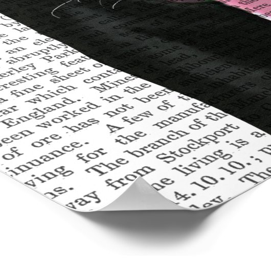 Schwarzes Labrador mit Party-Hut Poster (Ecke)