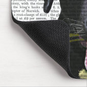 Schwarzes Labrador mit Rose 2 Mousepad (Ecke)