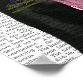 Schwarzes Labrador mit Rose Poster (Ecke)