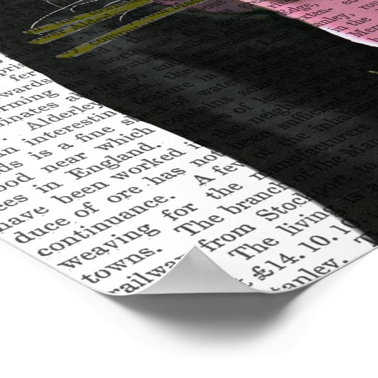 Schwarzes Labrador mit Rose Poster (Ecke)