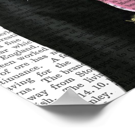 Schwarzes Labrador mit rotem Bogen auf Kopf Poster (Ecke)