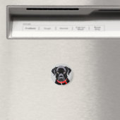 Schwarzes Labrador mit rotem Collar Magnet (In Situ (Geschirrspüler))