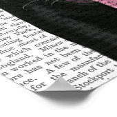 Schwarzes Labrador mit rotem Faszinator Poster (Ecke)