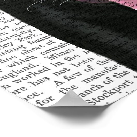 Schwarzes Labrador mit rotem Faszinator Poster (Ecke)