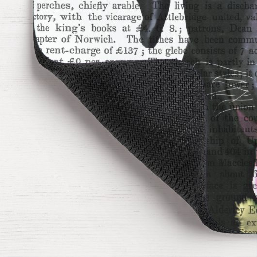 Schwarzes Labrador mit roter Spitze Mousepad (Ecke)