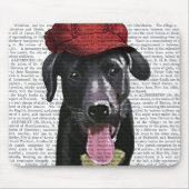 Schwarzes Labrador mit roter Spitze Mousepad (Vorne)