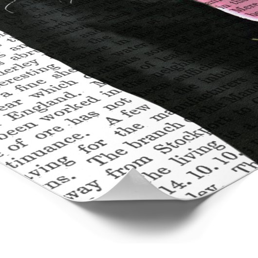 Schwarzes Labrador mit roter Spitze Poster (Ecke)