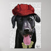 Schwarzes Labrador mit roter Spitze Poster (Vorne)