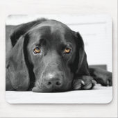 Schwarzes Labrador Mousepad (Vorne)