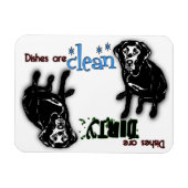 Schwarzes Labrador Rectangle Geschirrspülmagazin Magnet (Horizontal)