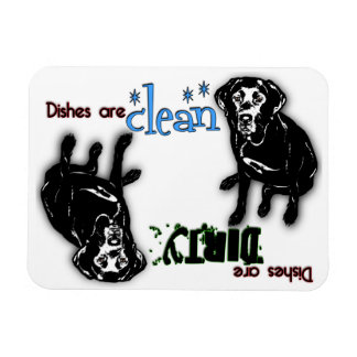 Schwarzes Labrador Rectangle Geschirrspülmagazin Magnet