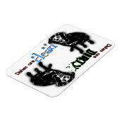 Schwarzes Labrador Rectangle Geschirrspülmagazin Magnet (Linke Seite)