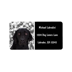 Schwarzes Labrador retriever Adressaufkleber