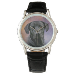 Schwarzes Labrador retriever Armbanduhr