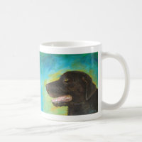 Schwarzes Labrador Retriever Art Painting Tasse