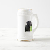Schwarzes Labrador retriever-Bier Stein Bierglas (VorderseiteRechts)