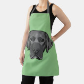 Schwarzes Labrador Retriever Dog Design Schürze (InSitu)