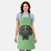 Schwarzes Labrador Retriever Dog Design Schürze (Getragen)
