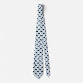 Schwarzes Labrador Retriever Dog Pattern (blau) Krawatte (Vorderseite)