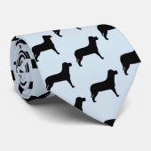 Schwarzes Labrador Retriever Dog Pattern Krawatte (Gerollt)