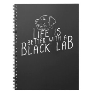 Schwarzes Labrador retriever-Geschenk für Notizblock