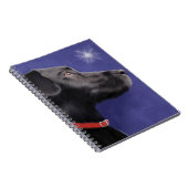 Schwarzes Labrador retriever - gewundenes Notizblock (Rechte Seite)