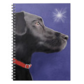 Schwarzes Labrador retriever - gewundenes Notizblock (Vorderseite)