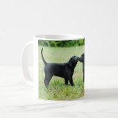 Schwarzes Labrador retriever Kaffeetasse (Vorderseite Links)