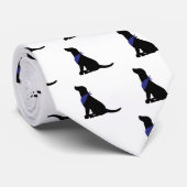 Schwarzes Labrador retriever Krawatte (Gerollt)