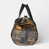Schwarzes Labrador Retriever Log Kabine Herbst Duffle Bag (Rechts)