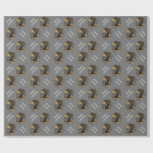Schwarzes Labrador Retriever Log Kabine Herbst Geschenkpapier (Flach)