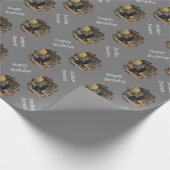 Schwarzes Labrador Retriever Log Kabine Herbst Geschenkpapier (Ecke)