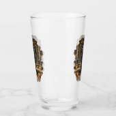 Schwarzes Labrador Retriever Log Kabine Herbst Glas (Links)