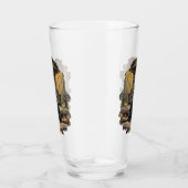 Schwarzes Labrador Retriever Log Kabine Herbst Glas (Rechts)