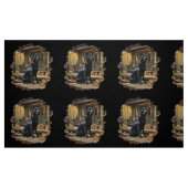 Schwarzes Labrador Retriever Log Kabine Herbst Stoff (Fat Quarter (45,7 x 55,9 cm))