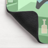 Schwarzes Labrador-Retriever-Martini-Bar Mousepad (Ecke)