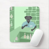 Schwarzes Labrador-Retriever-Martini-Bar Mousepad (Mit Mouse)