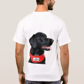 Schwarzes Labrador Retriever mit rotem Collar T-Shirt (Rückseite)