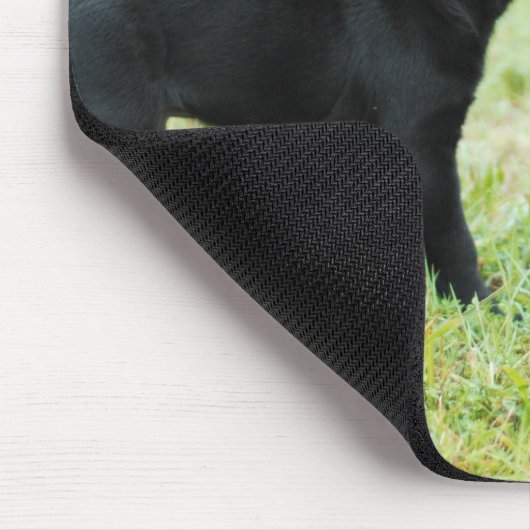 Schwarzes Labrador retriever Mousepad (Ecke)