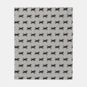 Schwarzes Labrador retriever-Muster Fleecedecke (Vorderseite)